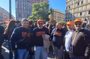 Orsa Marittimi in piazza a Napoli con USB: Bottiglieri denuncia il malessere dei lavoratori del mare
